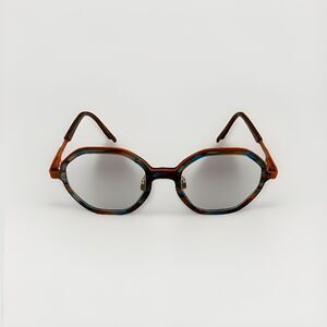 Coco And Breezy Glasses Frames Style Lucy 105 Rare Blue & Orange Octagon